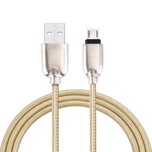 1M Woven Style Metal Head 108 Copper Cores Micro USB to USB Data Sync Charging Cable, For Samsung, HTC, Sony, Huawei, Xiaomi, Meizu and other Android Devices with Micro USB Port(Gold) by buy2fix