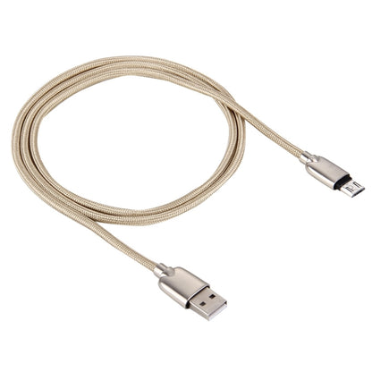 1M Woven Style Metal Head 108 Copper Cores Micro USB to USB Data Sync Charging Cable, For Samsung, HTC, Sony, Huawei, Xiaomi, Meizu and other Android Devices with Micro USB Port(Gold) by buy2fix
