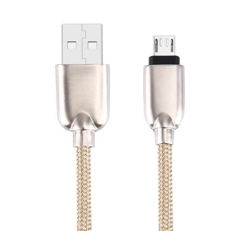 1M Woven Style Metal Head 108 Copper Cores Micro USB to USB Data Sync Charging Cable, For Samsung, HTC, Sony, Huawei, Xiaomi, Meizu and other Android Devices with Micro USB Port(Gold) by buy2fix