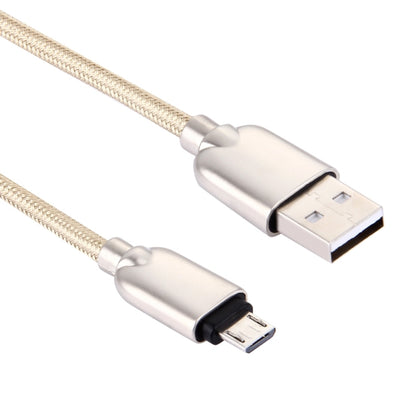 1M Woven Style Metal Head 108 Copper Cores Micro USB to USB Data Sync Charging Cable, For Samsung, HTC, Sony, Huawei, Xiaomi, Meizu and other Android Devices with Micro USB Port(Gold) by buy2fix