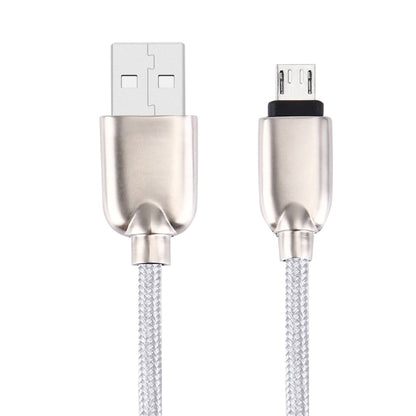1M Woven Style Metal Head 108 Copper Cores Micro USB to USB Data Sync Charging Cable, For Samsung, HTC, Sony, Huawei, Xiaomi, Meizu and other Android Devices with Micro USB Port(Silver) by buy2fix