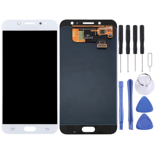 LCD Display + Touch Panel for Galaxy C8, C710F/DS, C7100 (White) - LCD Screen by buy2fix | Online Shopping UK | buy2fix