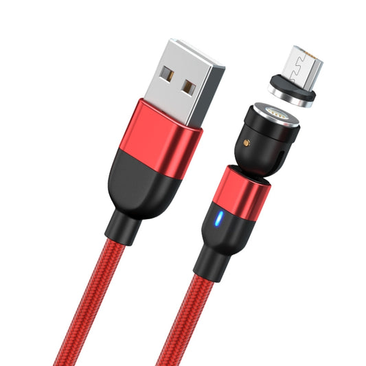 1m 3A Output USB to Micro USB 540 Degree Rotating Magnetic Data Sync Charging Cable (Red) - Charging Cable & Head by buy2fix | Online Shopping UK | buy2fix