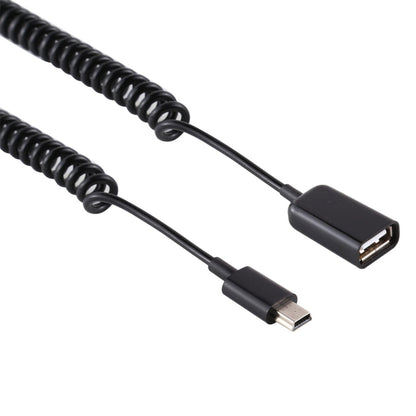 Mini 5 Pin Male to USB Female Laptop Spring Charging Cable - Universal Power Adapter by buy2fix | Online Shopping UK | buy2fix