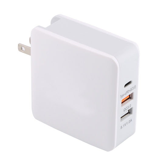 LN45 68W QC 3.0 / PD USB-C / Type-C + QC 3.0 USB + USB Ports Foldable Charger, US Plug - USB Charger by buy2fix | Online Shopping UK | buy2fix