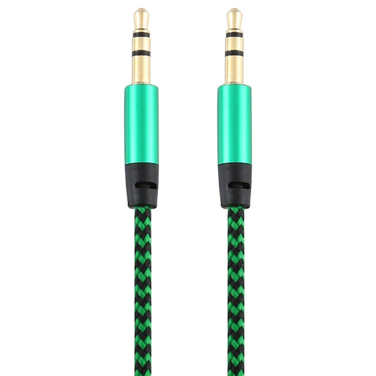 3 PCS K10 3.5mm Male to Male Nylon Braided Audio Cable, Length: 1m(Green) by buy2fix