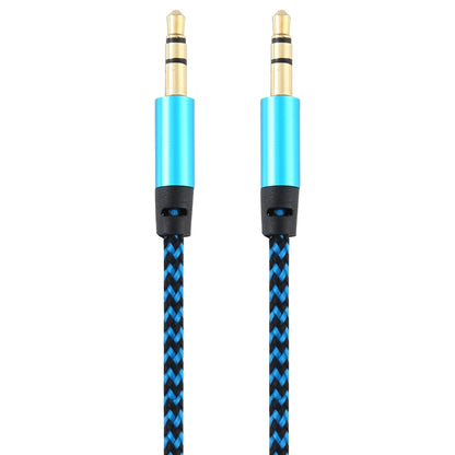 3 PCS K10 3.5mm Male to Male Nylon Braided Audio Cable, Length: 1m(Blue) by buy2fix