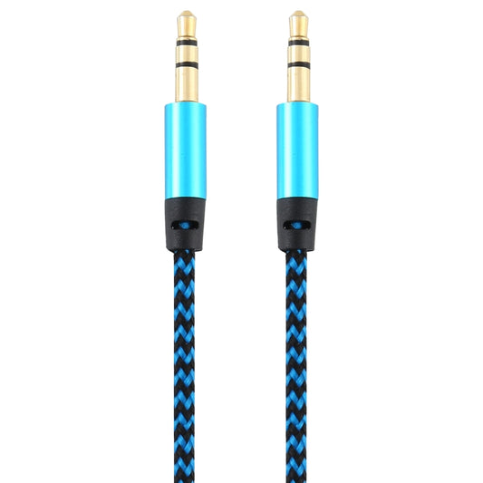3 PCS K10 3.5mm Male to Male Nylon Braided Audio Cable, Length: 1m(Blue) by buy2fix