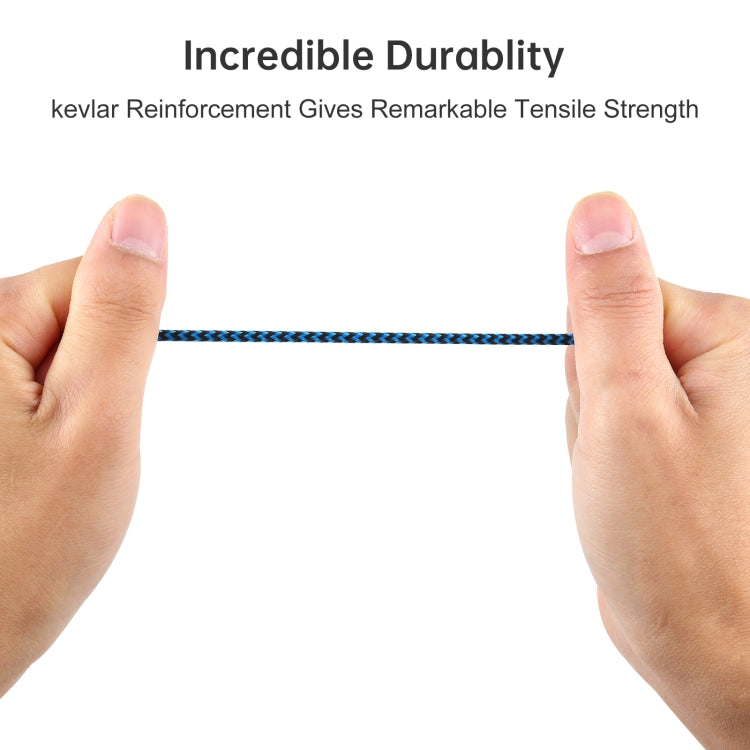 3 PCS K10 3.5mm Male to Male Nylon Braided Audio Cable, Length: 1m(Blue) by buy2fix