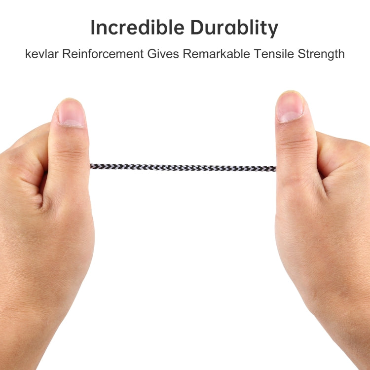 3 PCS K10 3.5mm Male to Male Nylon Braided Audio Cable, Length: 1m(Silver) by buy2fix