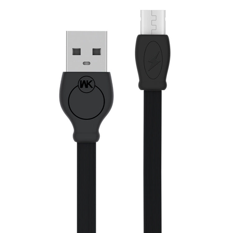 WK WDC-023m 2.4A Micro USB Fast Charging Data Cable, Length: 3m(Black) - Micro USB Cable by WK | Online Shopping UK | buy2fix