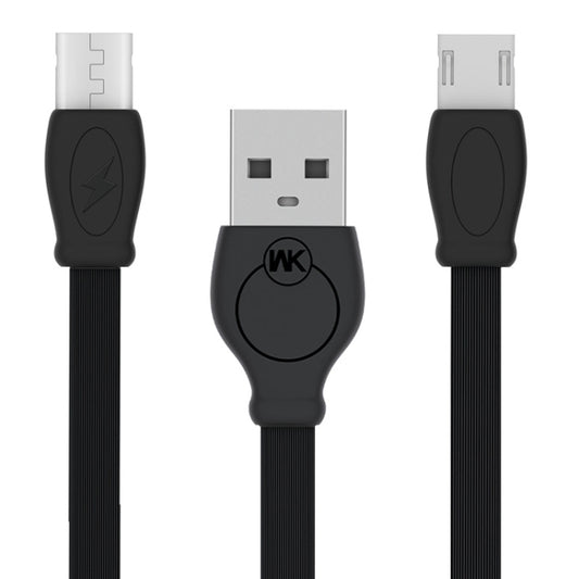 WK WDC-023m 2.4A Micro USB Fast Charging Data Cable, Length: 3m(Black) - Micro USB Cable by WK | Online Shopping UK | buy2fix