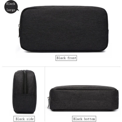 Multi-functional Headphone Charger Data Cable Storage Bag Power Pack, Size: L, 23 x 11.5 x 5.5cm(Black) by buy2fix