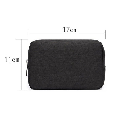 Multi-functional Headphone Charger Data Cable Storage Bag Power Pack, Size: S, 17 x 11.5 x 5.5cm (Black) by buy2fix