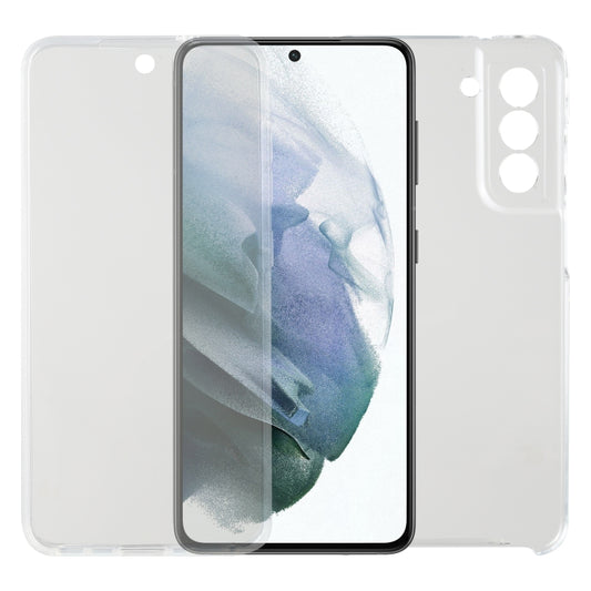 For Samsung Galaxy S21 FE PC+TPU Ultra-thin Double-sided Full Coverage Transparent Soft Case - Galaxy Phone Cases by buy2fix | Online Shopping UK | buy2fix