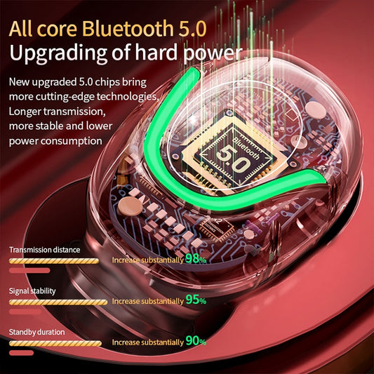 T2 Bluetooth 5.0 TWS Touch Digital Display True Wireless Bluetooth Earphone with Charging Box(Black) by buy2fix