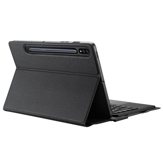 DUX DUCIS Detachable Bluetooth Keyboard Ultrathin Flip Leather Tablet Case for Samsung Galaxy Tab S8 (X700/X706) / S7 (T870/T875/T876B) (Black) - For Samsung by DUX DUCIS | Online Shopping UK | buy2fix