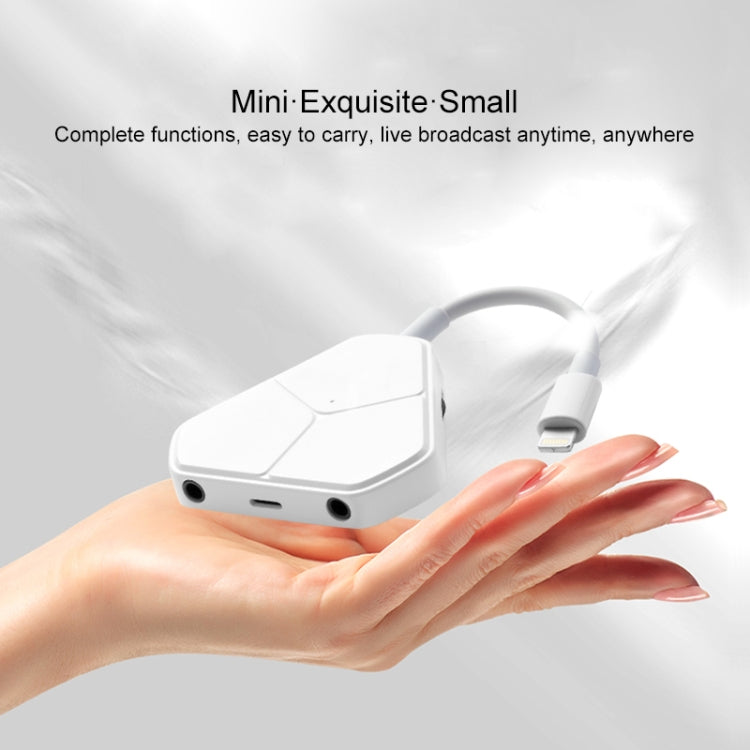 5 In 1 Multifunctional Live Broadcast Converter Mini Sound Card(White) - Live Sound Effects Processors by buy2fix | Online Shopping UK | buy2fix