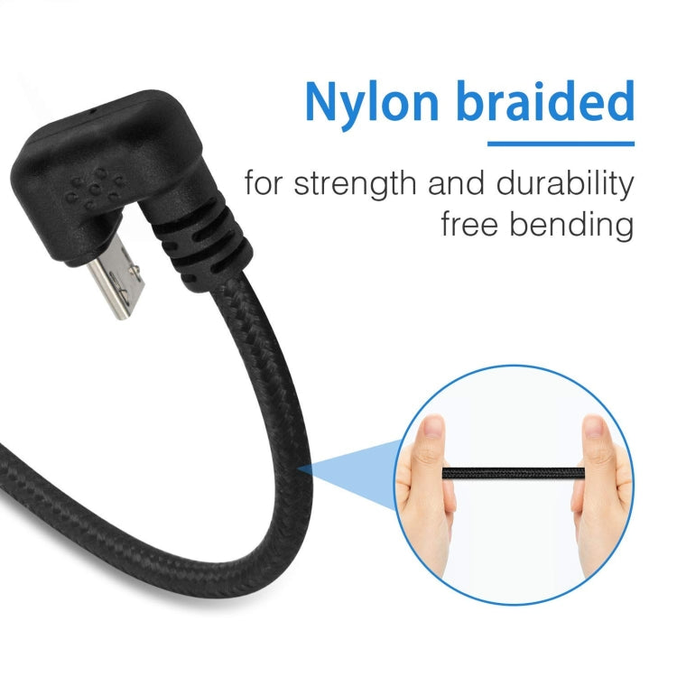 U-shaped Micro USB Male to USB Male Nylon Braid Charge Data Cable by buy2fix