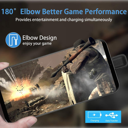 U-shaped Micro USB Male to USB Male Nylon Braid Charge Data Cable by buy2fix