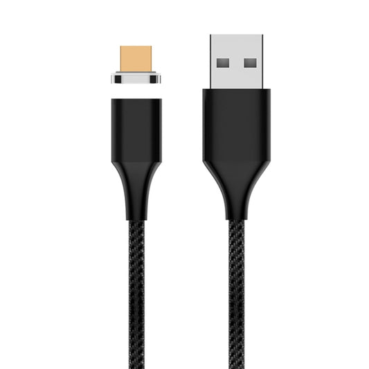 M11 3A USB to Micro USB Nylon Braided Magnetic Data Cable, Cable Length: 1m(Black) - Charging Cable & Head by buy2fix | Online Shopping UK | buy2fix