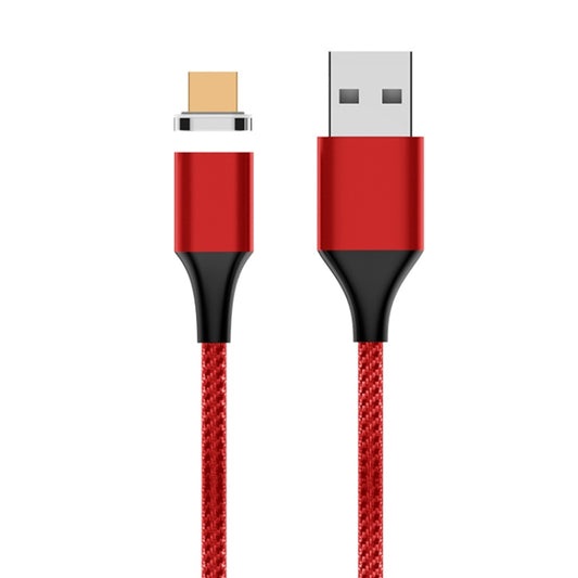 M11 3A USB to Micro USB Nylon Braided Magnetic Data Cable, Cable Length: 1m(Red) - Charging Cable & Head by buy2fix | Online Shopping UK | buy2fix
