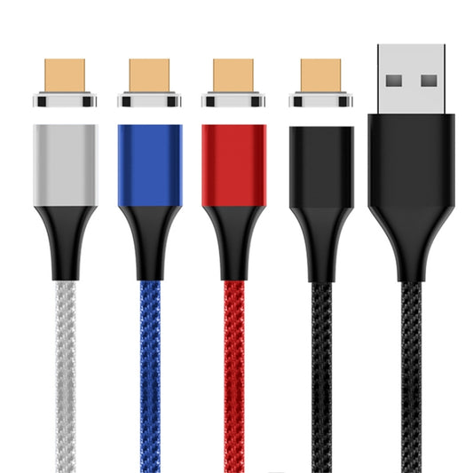 M11 3A USB to Micro USB Nylon Braided Magnetic Data Cable, Cable Length: 2m (Blue) - Charging Cable & Head by buy2fix | Online Shopping UK | buy2fix