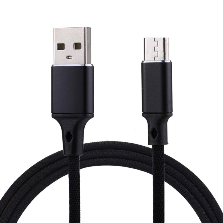1m 2A Output USB to Micro USB Nylon Weave Style Data Sync Charging Cable, For Samsung, Huawei, Xiaomi, HTC, LG, Sony, Lenovo and other Smartphones(Black) by buy2fix