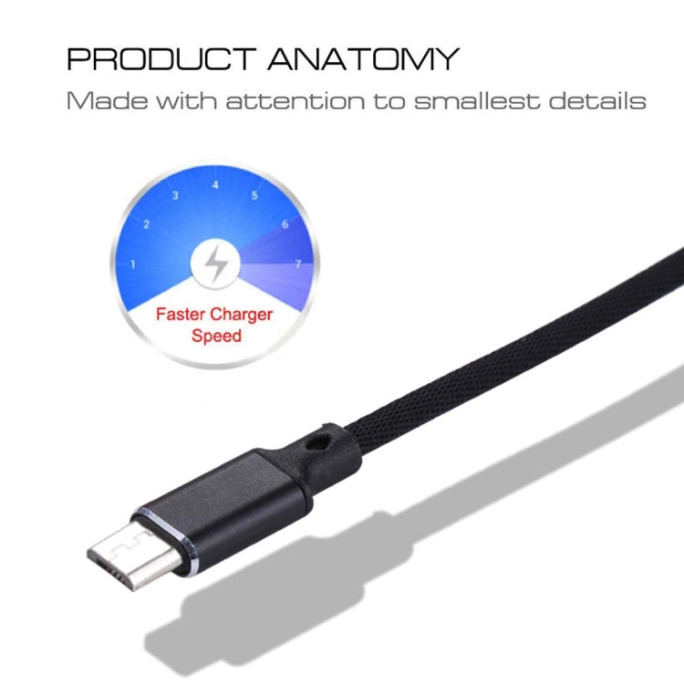1m 2A Output USB to Micro USB Nylon Weave Style Data Sync Charging Cable, For Samsung, Huawei, Xiaomi, HTC, LG, Sony, Lenovo and other Smartphones(Black) by buy2fix