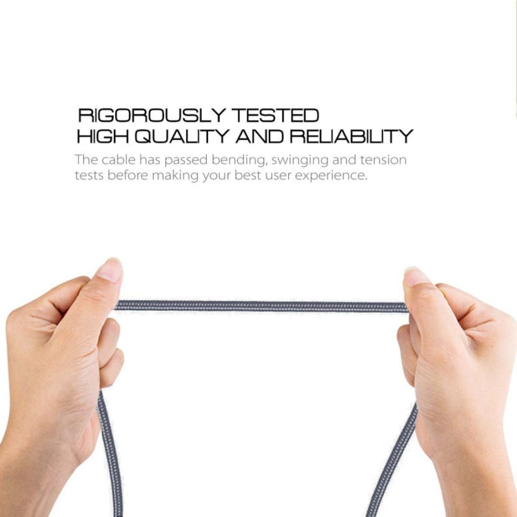 1m 2A Output USB to Micro USB Nylon Weave Style Data Sync Charging Cable, For Samsung, Huawei, Xiaomi, HTC, LG, Sony, Lenovo and other Smartphones(Grey) by buy2fix