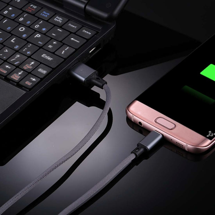 1m 2A Output USB to Micro USB Nylon Weave Style Data Sync Charging Cable, For Samsung, Huawei, Xiaomi, HTC, LG, Sony, Lenovo and other Smartphones(Grey) by buy2fix