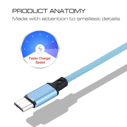 1m 2A Output USB to Micro USB Nylon Weave Style Data Sync Charging Cable, For Samsung, Huawei, Xiaomi, HTC, LG, Sony, Lenovo and other Smartphones(Blue) by buy2fix