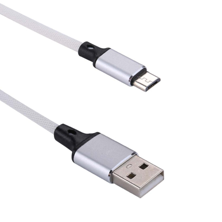 1m 2A Output USB to Micro USB Nylon Weave Style Data Sync Charging Cable, For Samsung, Huawei, Xiaomi, HTC, LG, Sony, Lenovo and other Smartphones(White) by buy2fix