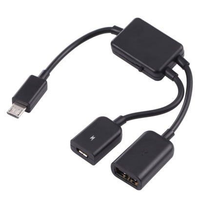 1 to 2 Micro USB OTG Adapter Cable - OTG Adapter by buy2fix | Online Shopping UK | buy2fix