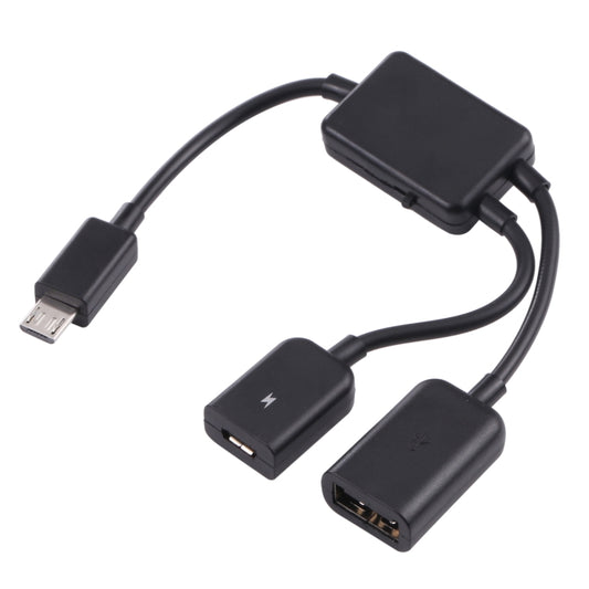1 to 2 Micro USB OTG Adapter Cable - OTG Adapter by buy2fix | Online Shopping UK | buy2fix