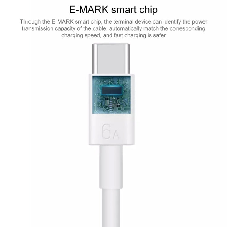 Original Huawei CC800 6A Type-C / USB-C to Type-C / USB-C Charging Data Cable, Length: 1.8m (White) - USB-C & Type-C Cable by Huawei | Online Shopping UK | buy2fix