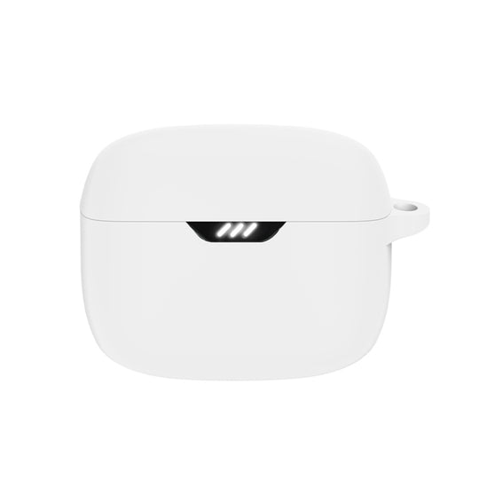 For JBL Tune Beam Bluetooth Earphone Silicone Protective Case (White)
