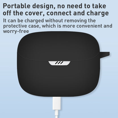 For JBL Tune Beam Bluetooth Earphone Silicone Protective Case (Blue) by buy2fix