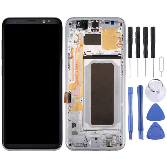 Original LCD Screen + Original Touch Panel with Frame for Galaxy S8+ / G955 / G955F / G955FD / G955U / G955A / G955P / G955T / G955V / G955R4 / G955W / G9550(Silver) - LCD Screen by buy2fix | Online Shopping UK | buy2fix