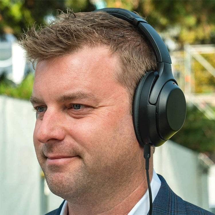 Earphone Audio Cable For Sony WH-1000XM2/WF-H800/MDR-XB950AP/MDR-10R/MDR-10RBT/MDR-10RC/NC200D/MDR-100AAP/MDR-Z1000, Length: 1.5m(Black) - Headset Accessories by buy2fix | Online Shopping UK | buy2fix