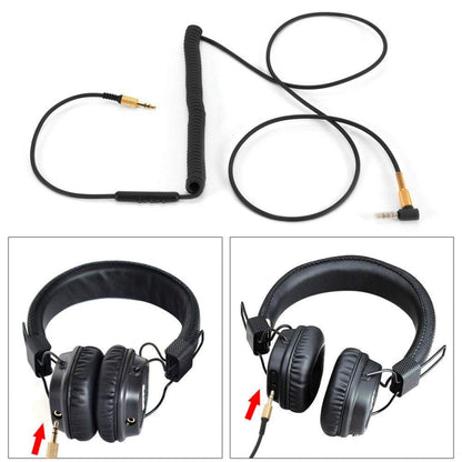 Standard Version 3.5mm Male to Male Earphone Cable for Marshall Earphones, Cable Length: 1.25m-1.8m by buy2fix