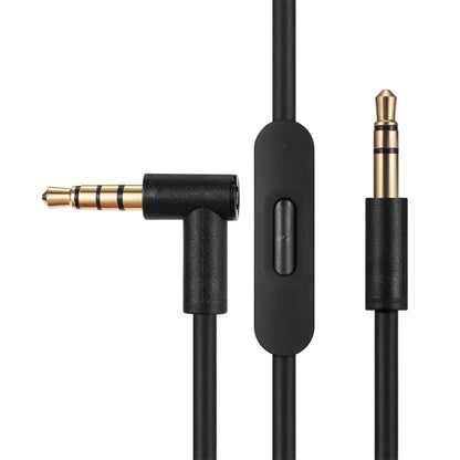 ZS0087 3.5mm Male to Male Earphone Cable with Mic & Wire-controlled, Cable Length: 1.4m(Black) by buy2fix