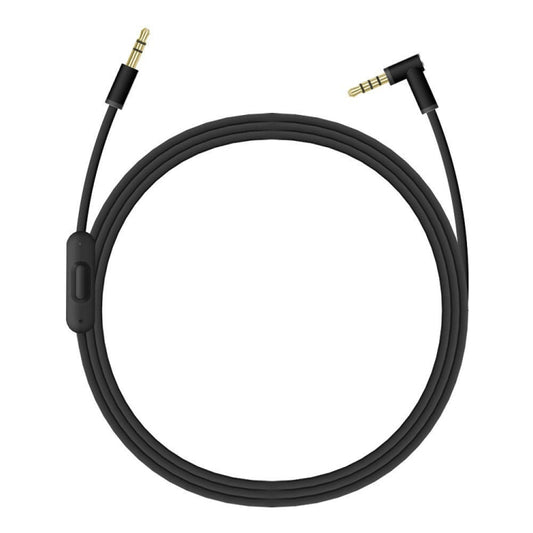 ZS0087 3.5mm Male to Male Earphone Cable with Mic & Wire-controlled, Cable Length: 1.4m(Black) by buy2fix
