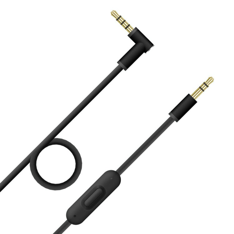 ZS0087 3.5mm Male to Male Earphone Cable with Mic & Wire-controlled, Cable Length: 1.4m(Black) by buy2fix