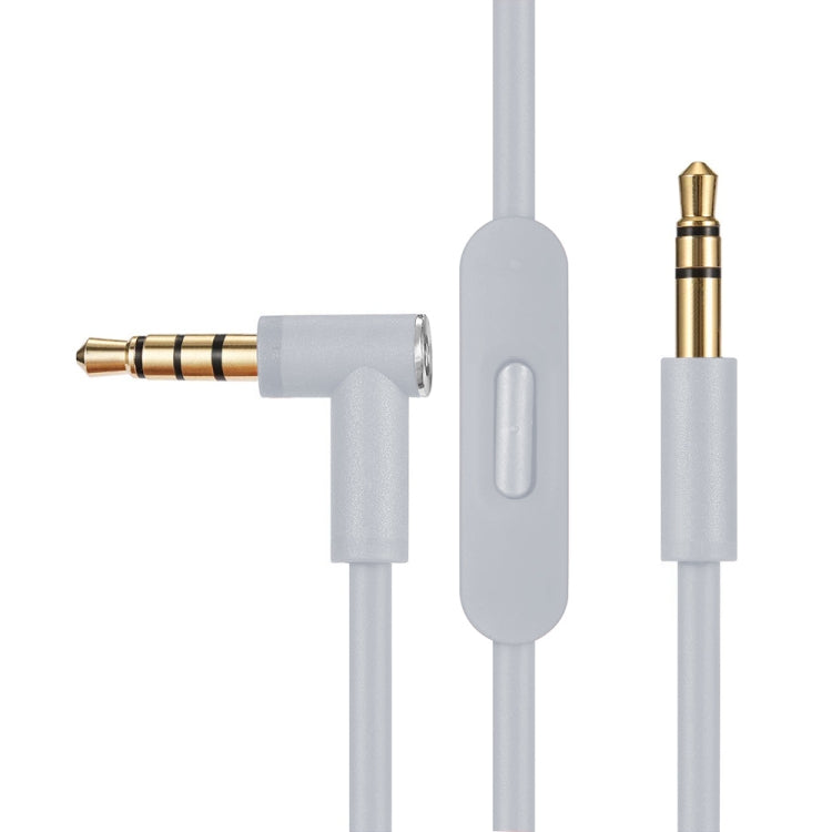 ZS0087 3.5mm Male to Male Earphone Cable with Mic & Wire-controlled, Cable Length: 1.4m(Grey) by buy2fix