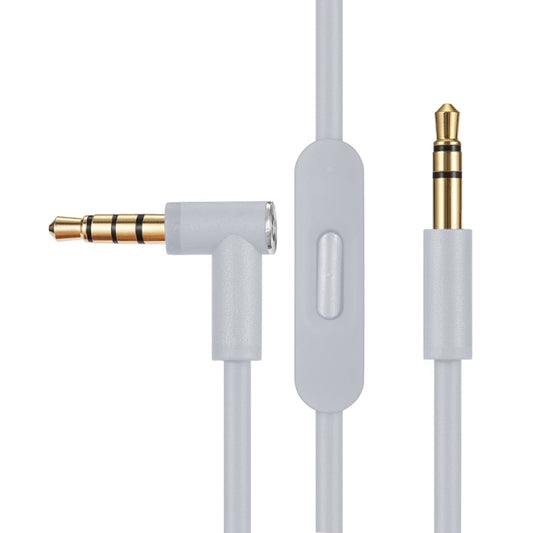 ZS0087 3.5mm Male to Male Earphone Cable with Mic & Wire-controlled, Cable Length: 1.4m(Grey) by buy2fix