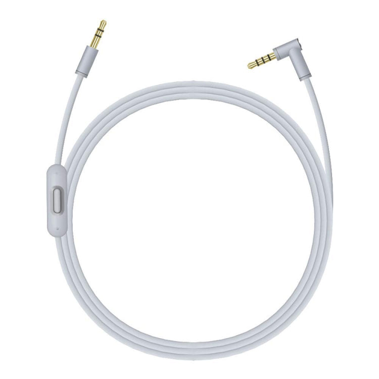 ZS0087 3.5mm Male to Male Earphone Cable with Mic & Wire-controlled, Cable Length: 1.4m(Grey) by buy2fix