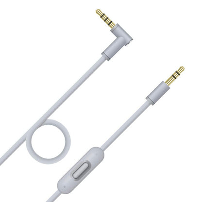 ZS0087 3.5mm Male to Male Earphone Cable with Mic & Wire-controlled, Cable Length: 1.4m(Grey) by buy2fix