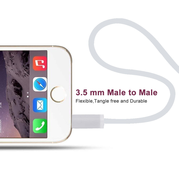 ZS0087 3.5mm Male to Male Earphone Cable with Mic & Wire-controlled, Cable Length: 1.4m(Grey) by buy2fix