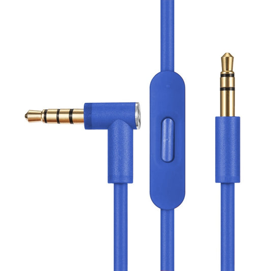 ZS0087 3.5mm Male to Male Earphone Cable with Mic & Wire-controlled, Cable Length: 1.4m(Blue) by buy2fix